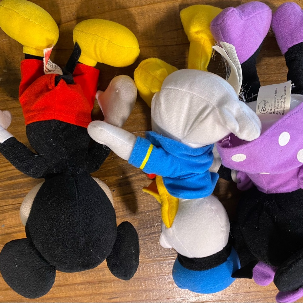Disney Plush set of 3 Mickey, Minnie, and Donald Duck 11” - Picture 2 of 9